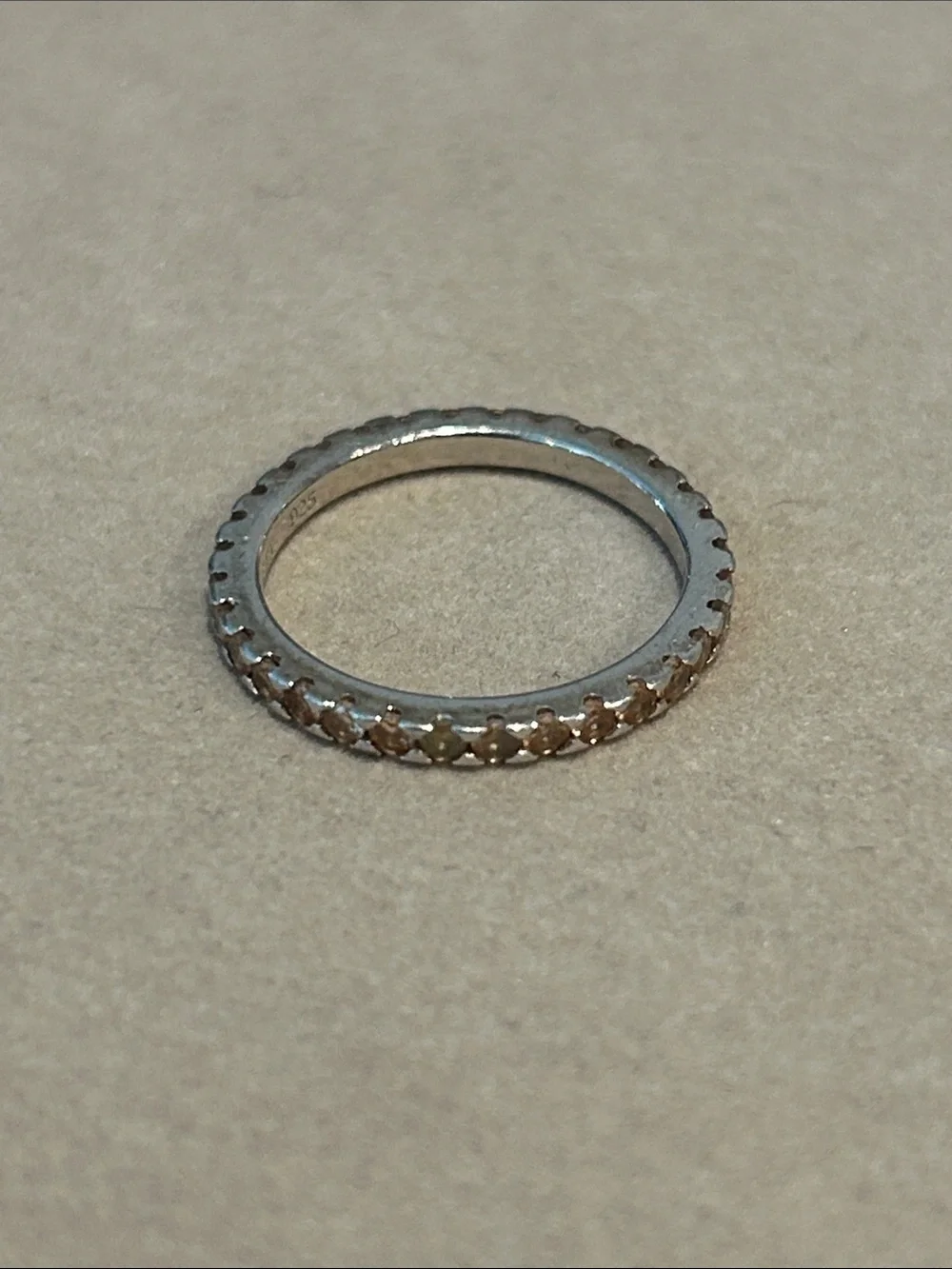 Sparkling Silver Crystal Eternity Ring - Women Jewelry